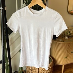 White Crew Neck Short Sleeve Tee